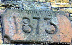 Engine-house - west wing date stone
